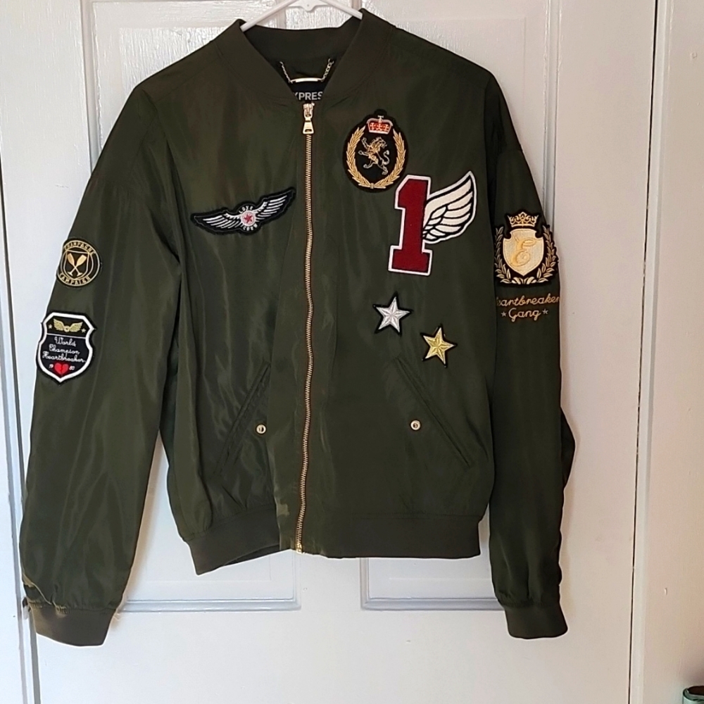 Express, Medium Jacket in dark green